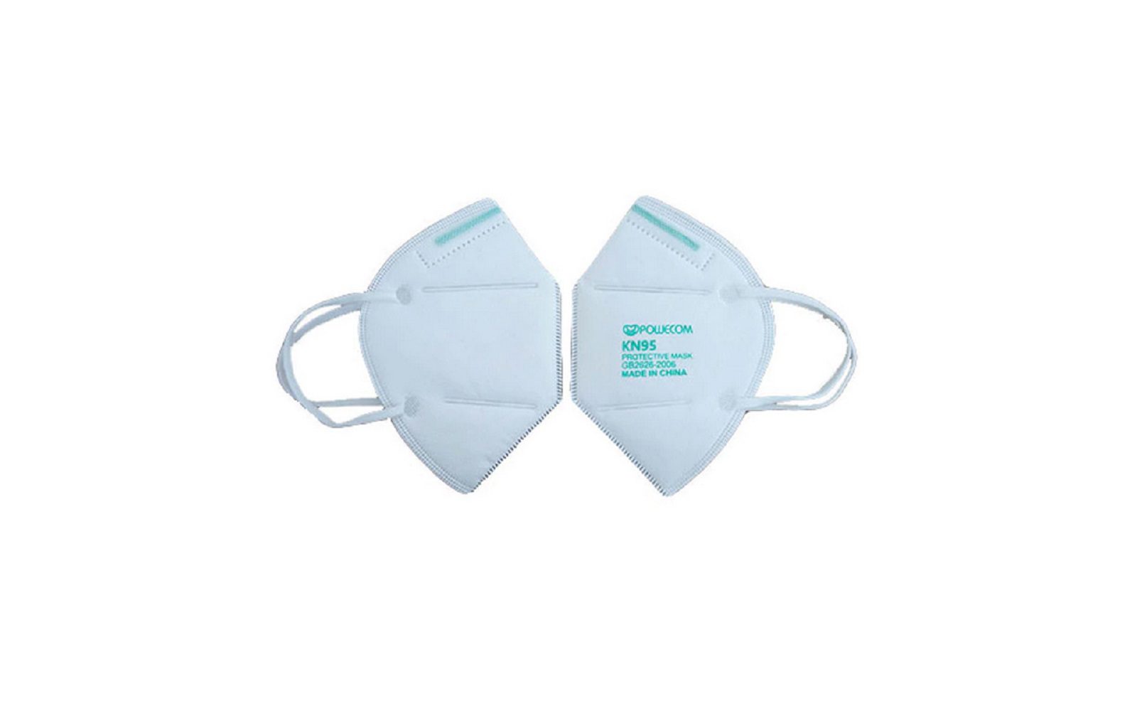 Powecom kn95 mask, white, 10/box