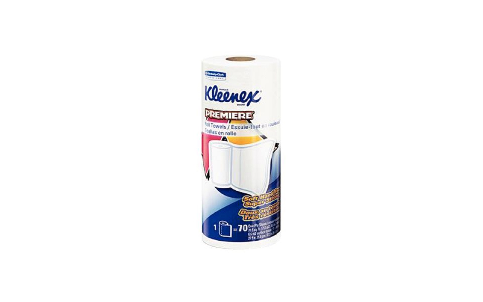 Kleenex® Premiere® Perforated Kitchen Roll Towels – 70 Sheets/Roll, 24 Rolls/Pkg