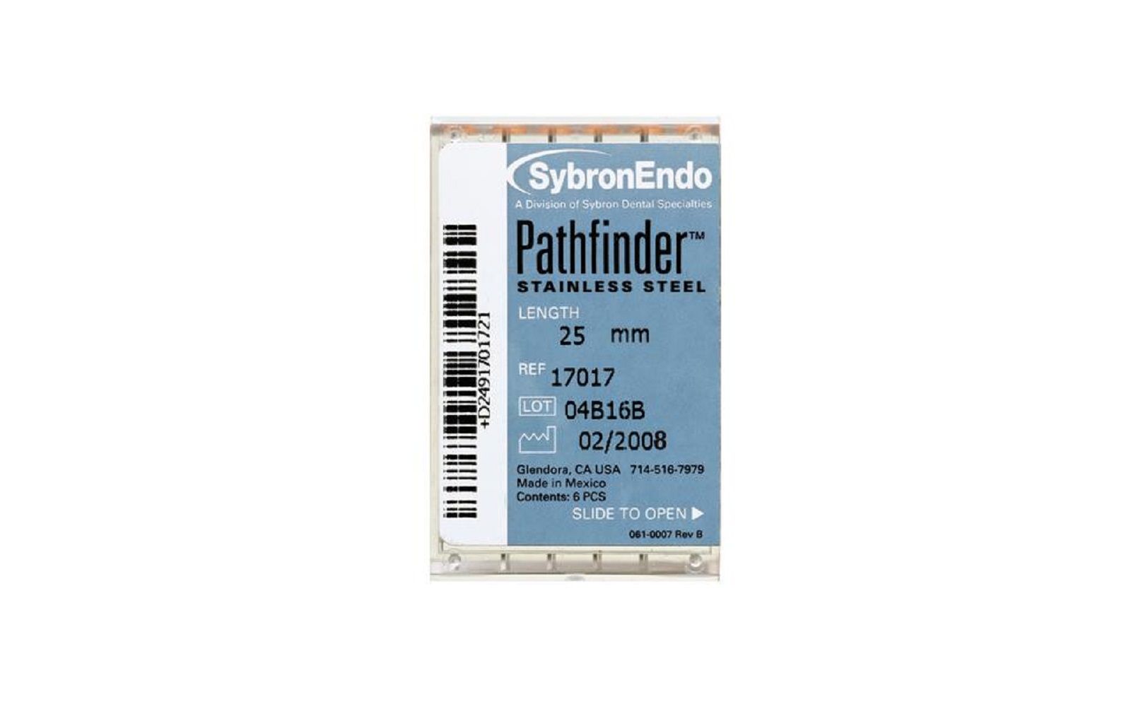 Pathfinder™ Stainless Steel Endo Handfiles – 6/Pkg - Kerr Endodontics