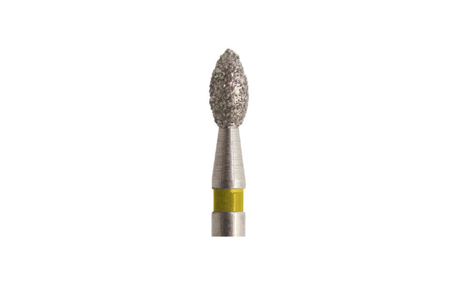 Singles Disposable Diamonds – FG, Football, 25/Pkg - Extra Fine, Yellow, Point End, # 3916VF, 1.600 mm Diameter, 3.500 mm Length