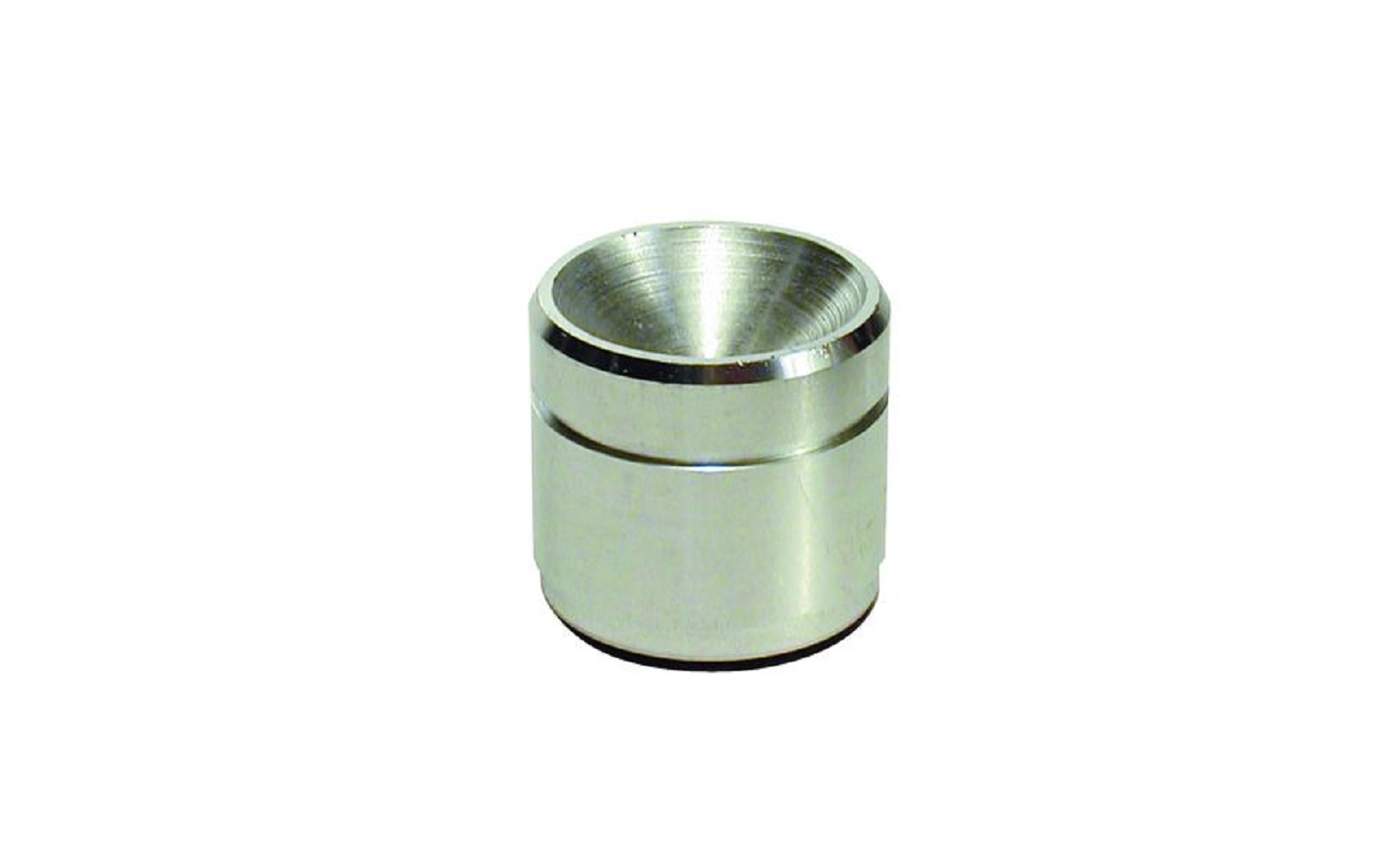 Amalgam well, chrome-plated brass