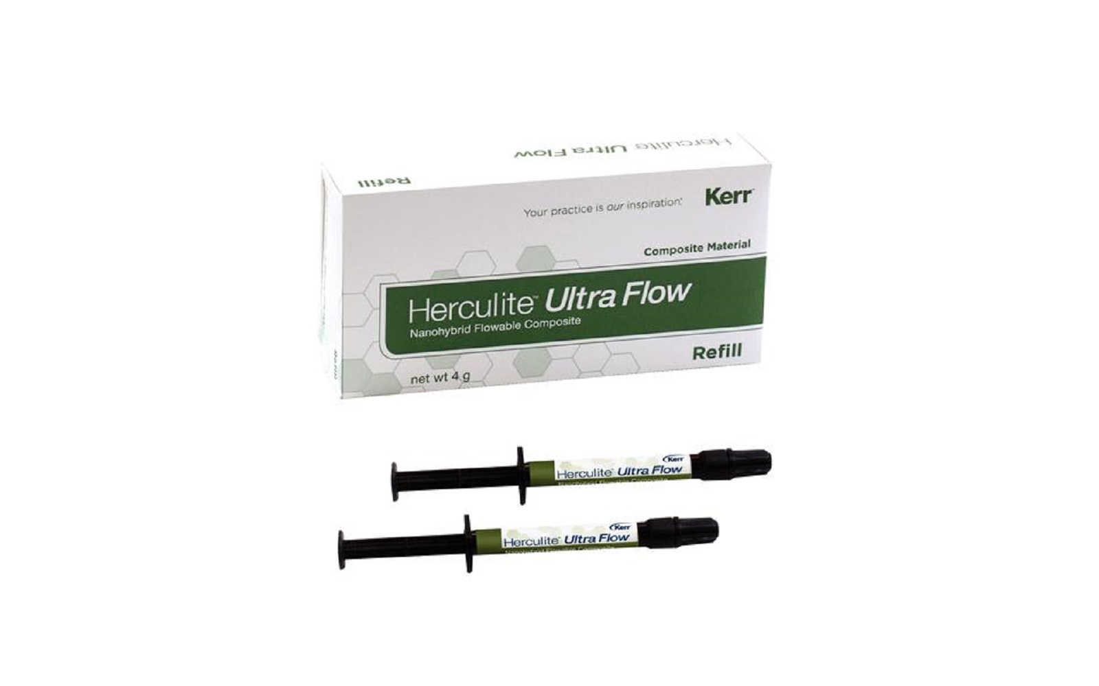 Herculite® Ultra Flow Composite, 2 g Syringes with Tips - Kerr Restoratives