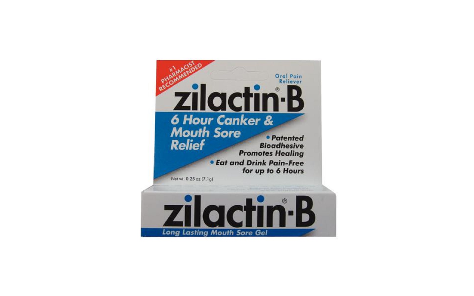 Zilactin®-B Canker and Mouth Sore Gel, 0.25 oz