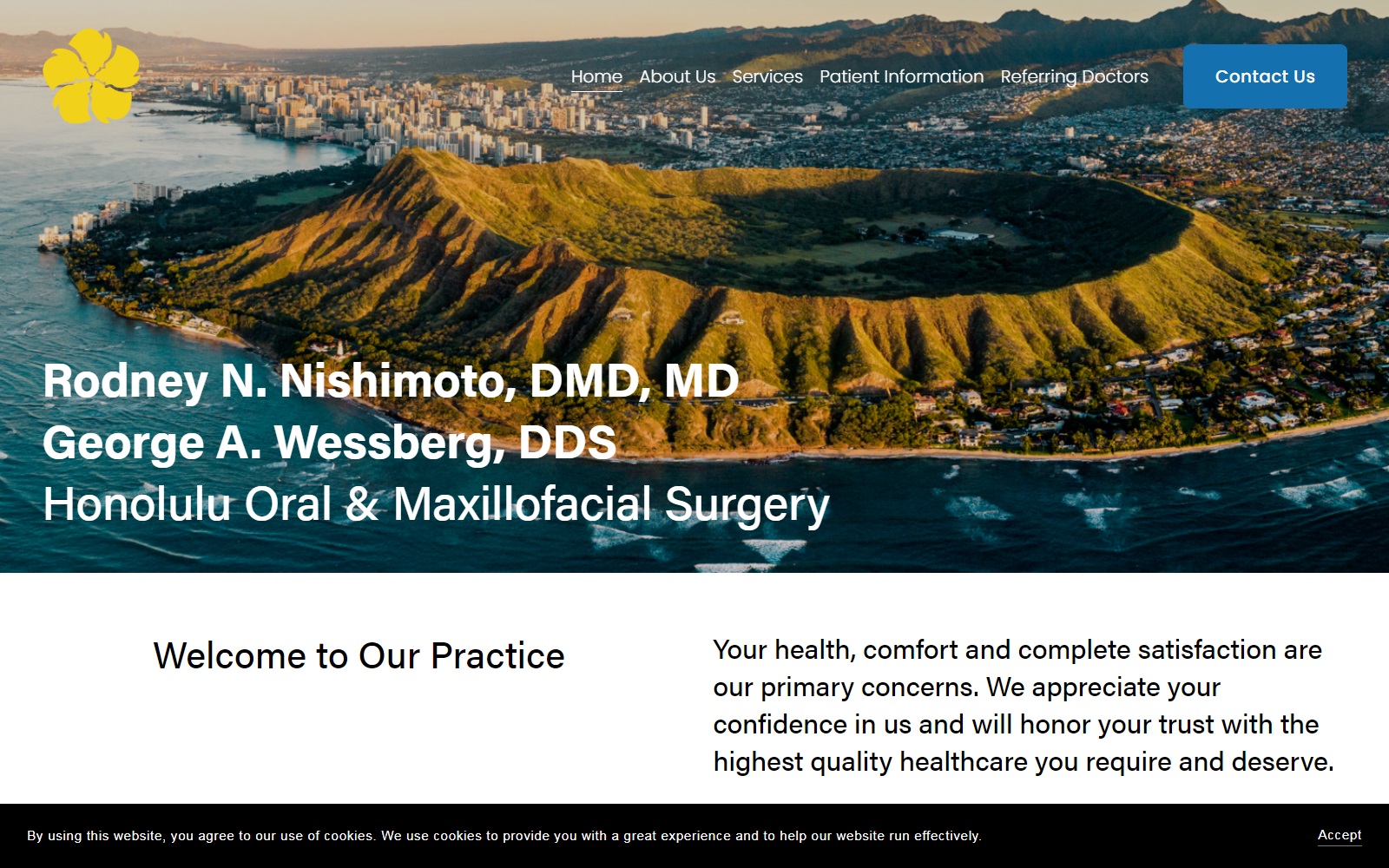 The Screenshot of Honolulu Oral and Maxillofacial Surgery