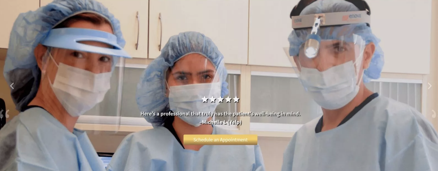 oral surgeon and two assistants
