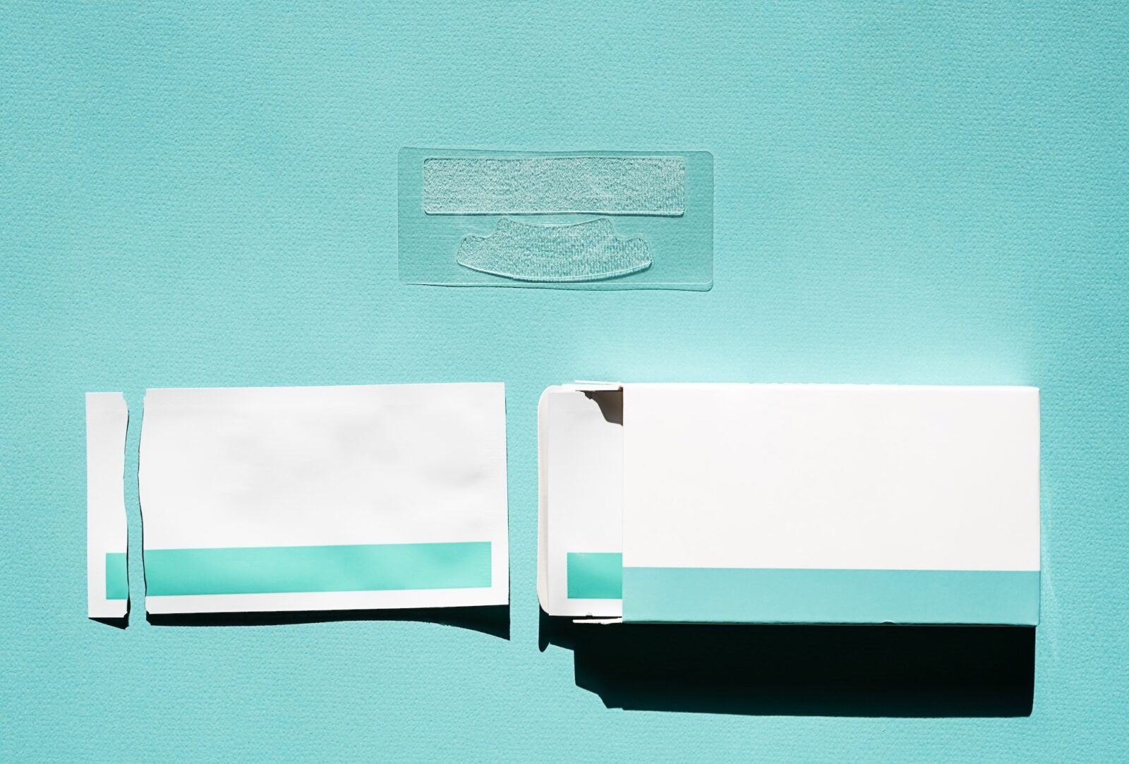 Mock Up Teeth Whitening Stripes for Home Dental Care.