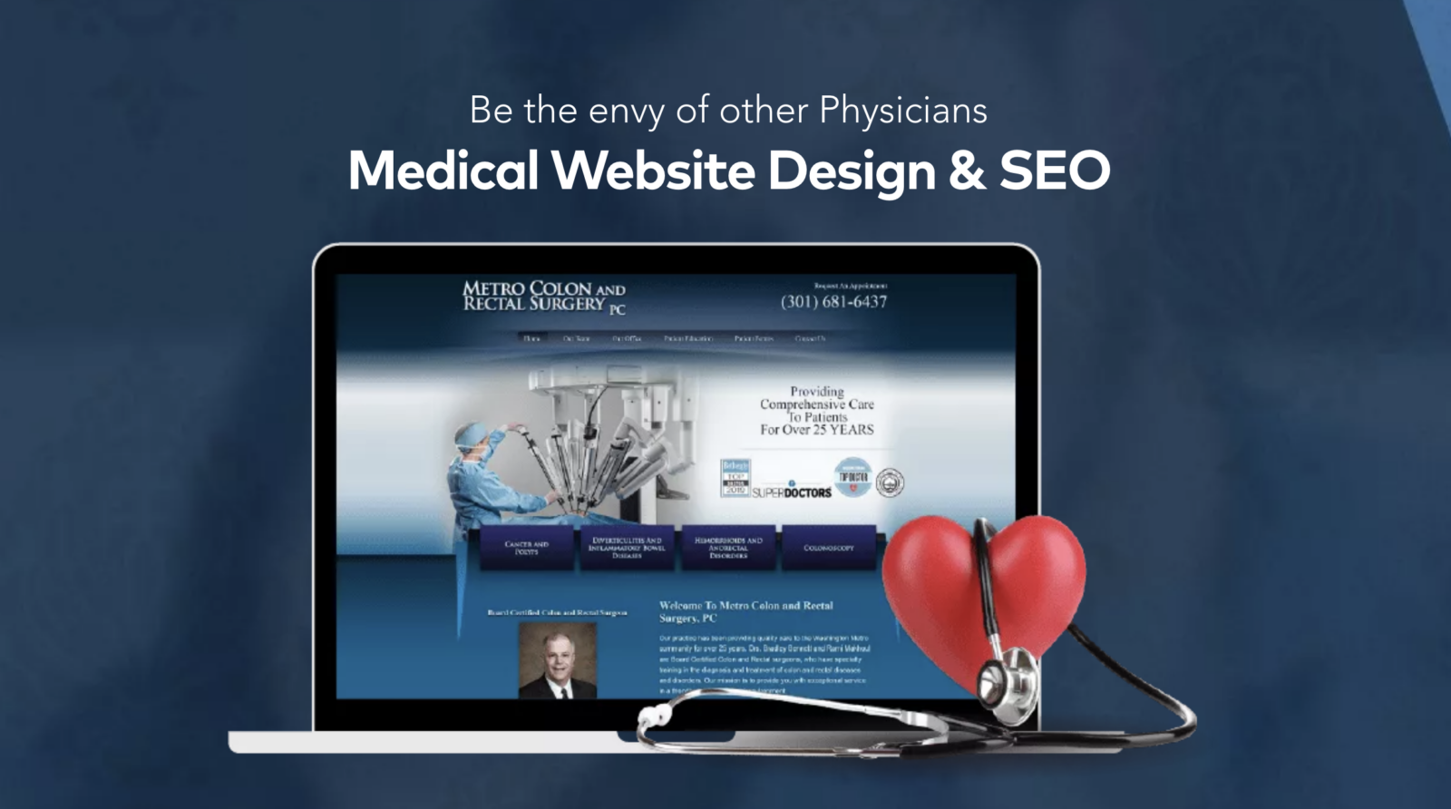 O360.com medical marketing landing page