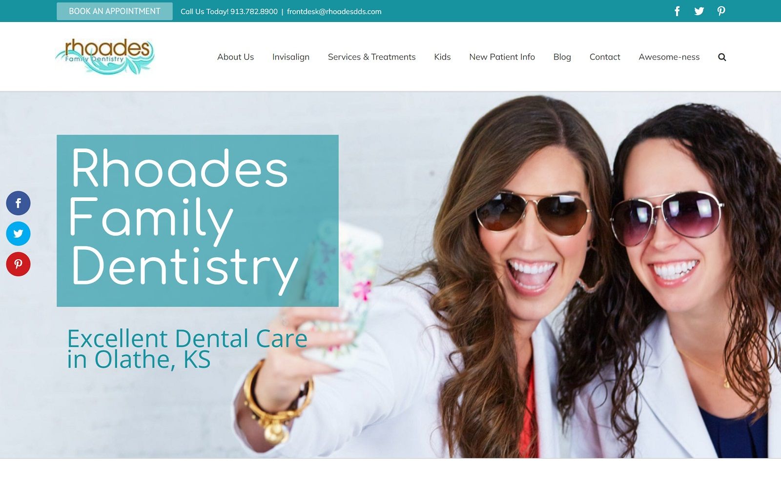 The Screenshot of Rhoades Family Dentistry rhoadesdds.com Website