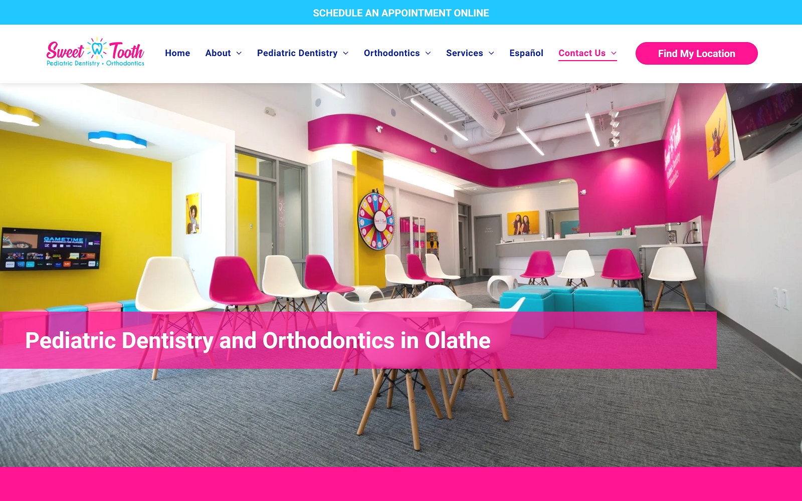The screenshot of olathe kids dentistry olathekidsdentistry. Com dr. David cobb website