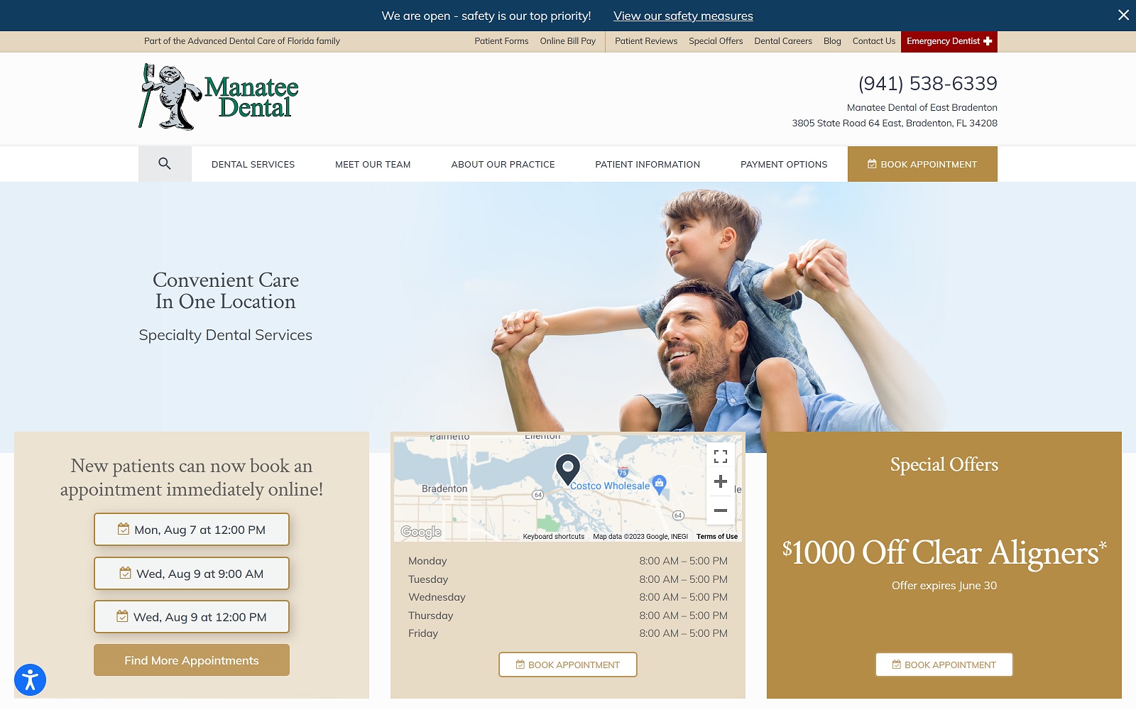 bradenriverdentist.com screenshot