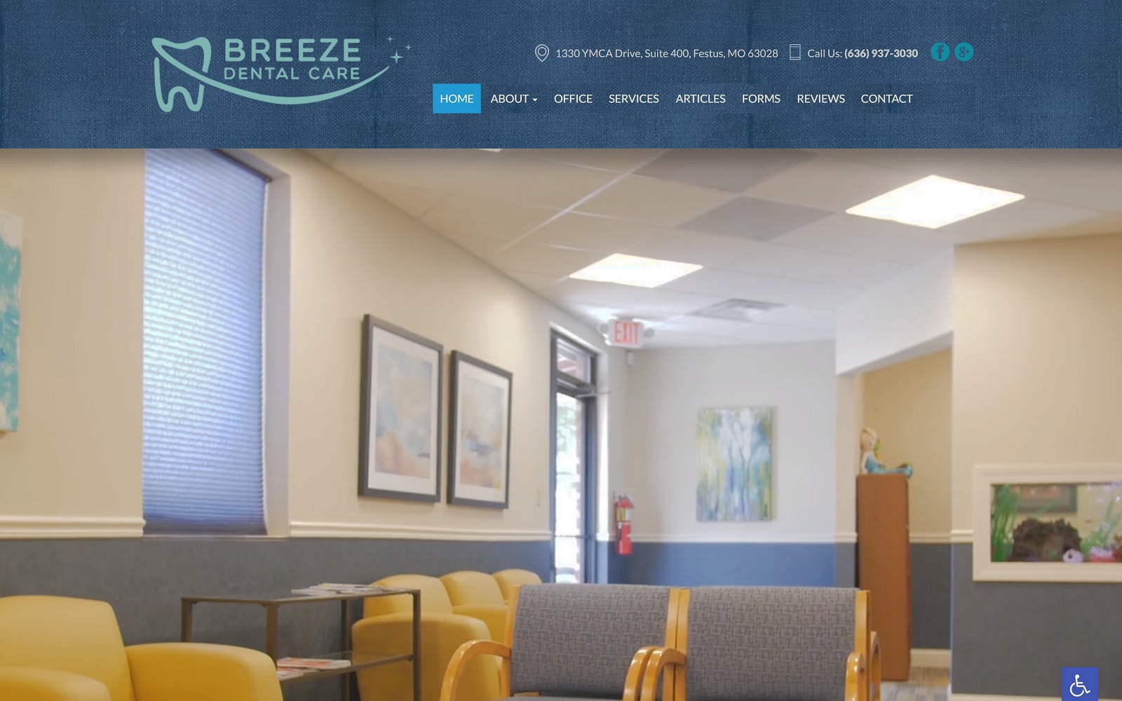 breezedentalcare.com screenshot