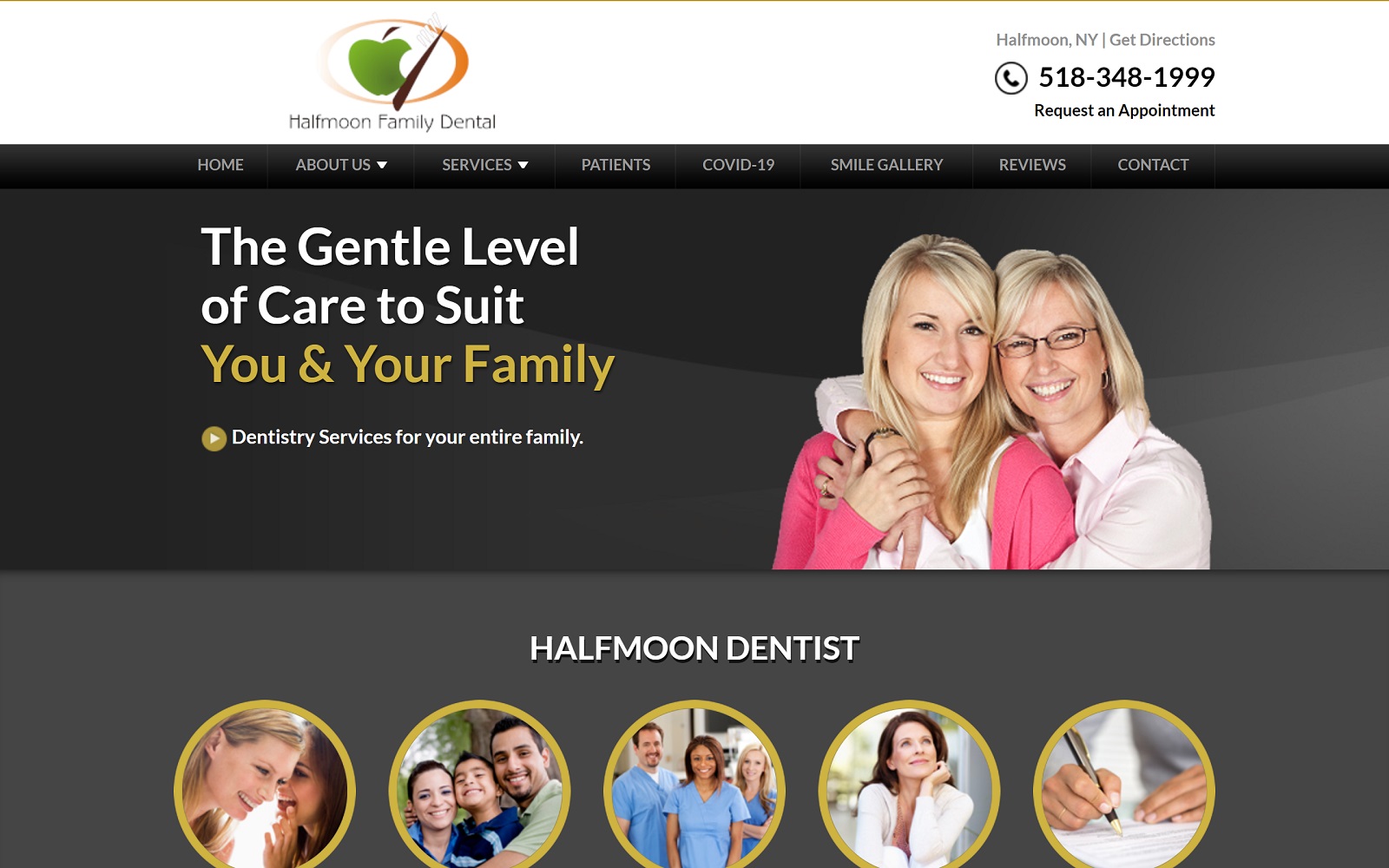halfmoonfamilydental.com screenshot