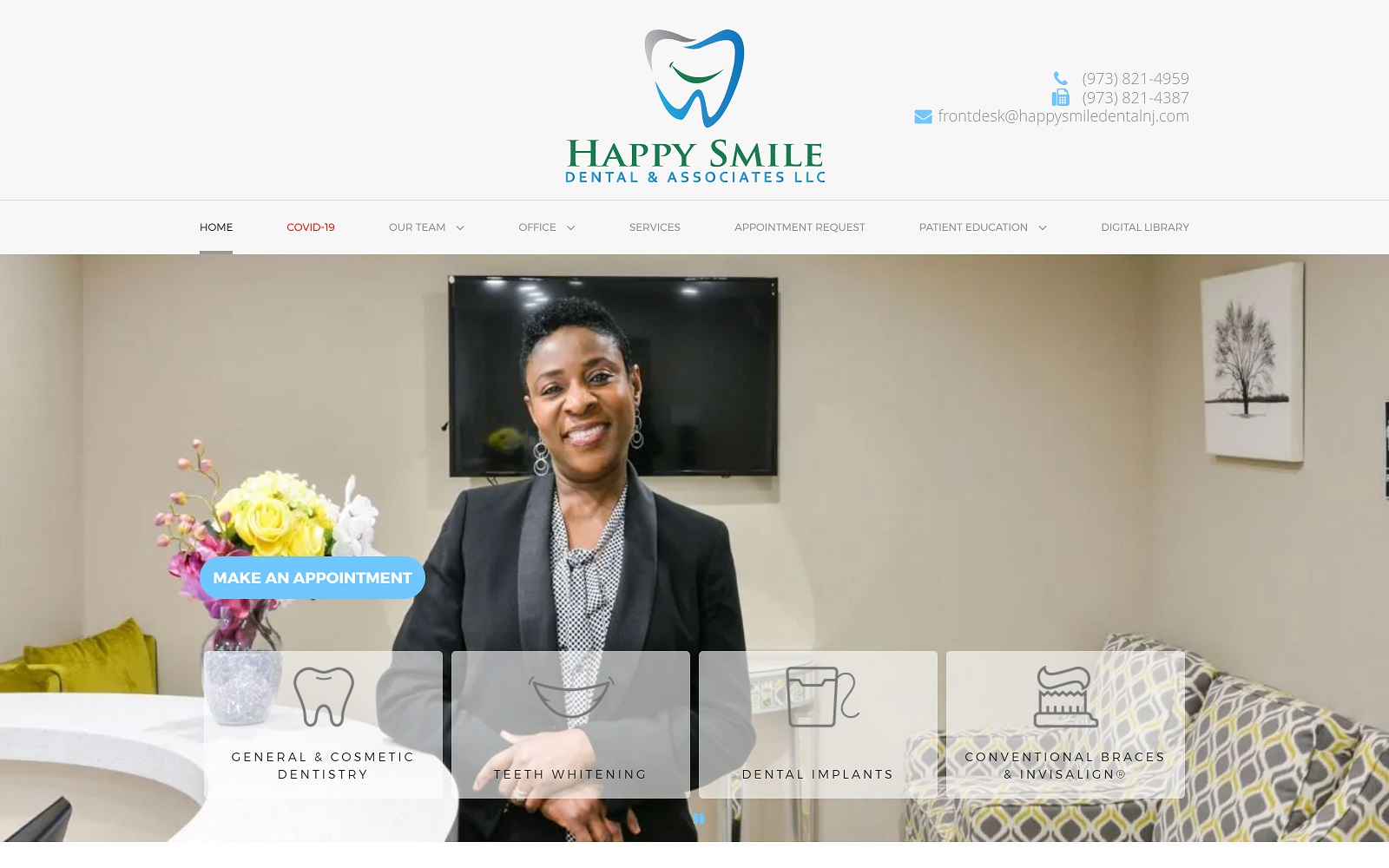 happysmiledentalnj.com screenshot