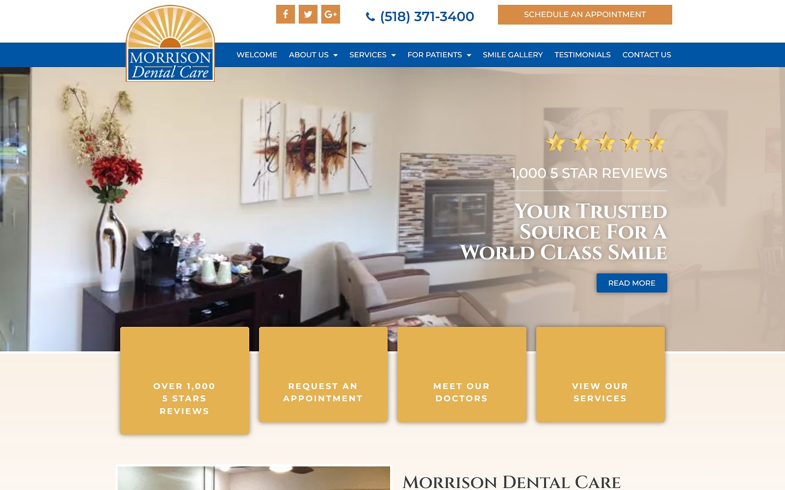 morrisondentalcare.com screenshot