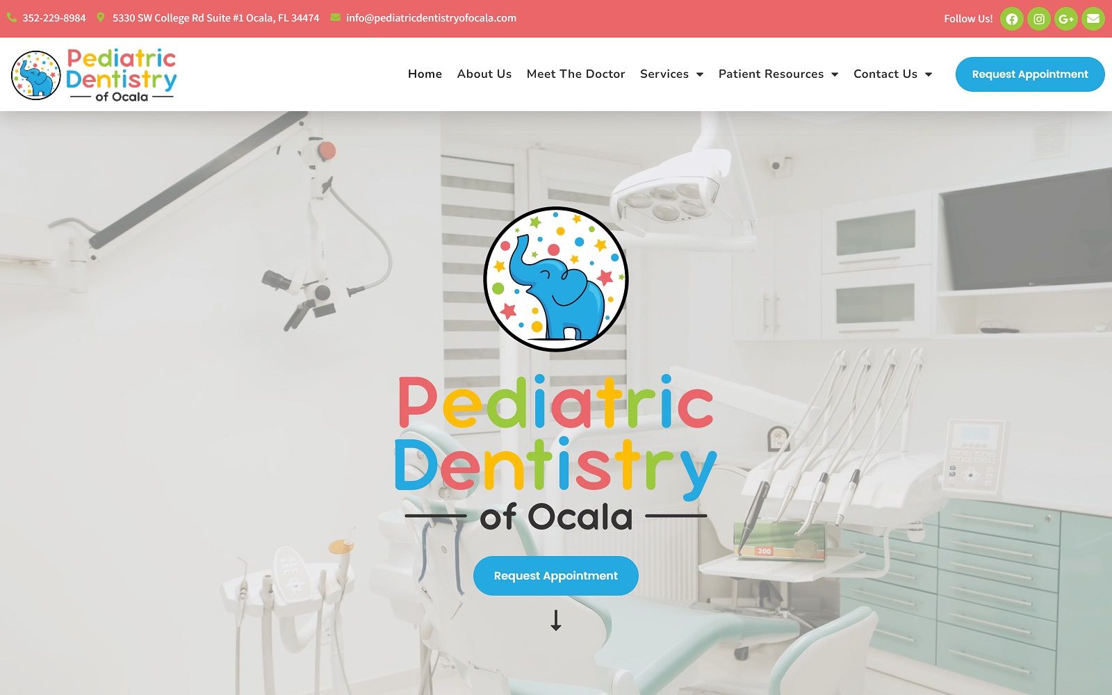 pediatricdentistryofocala.com screenshot