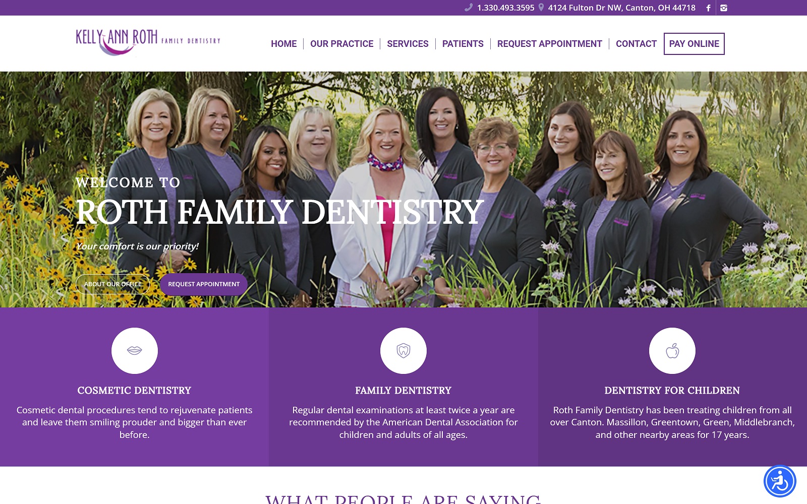 Rothfamilydentist. Com screenshot