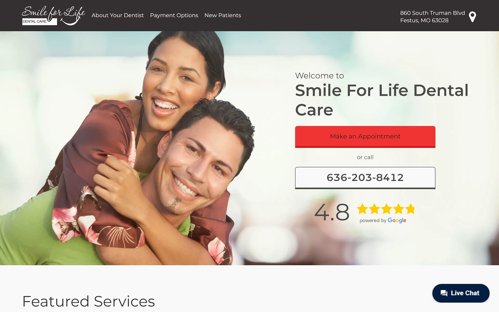 smileforlifedentalcare.com screenshot