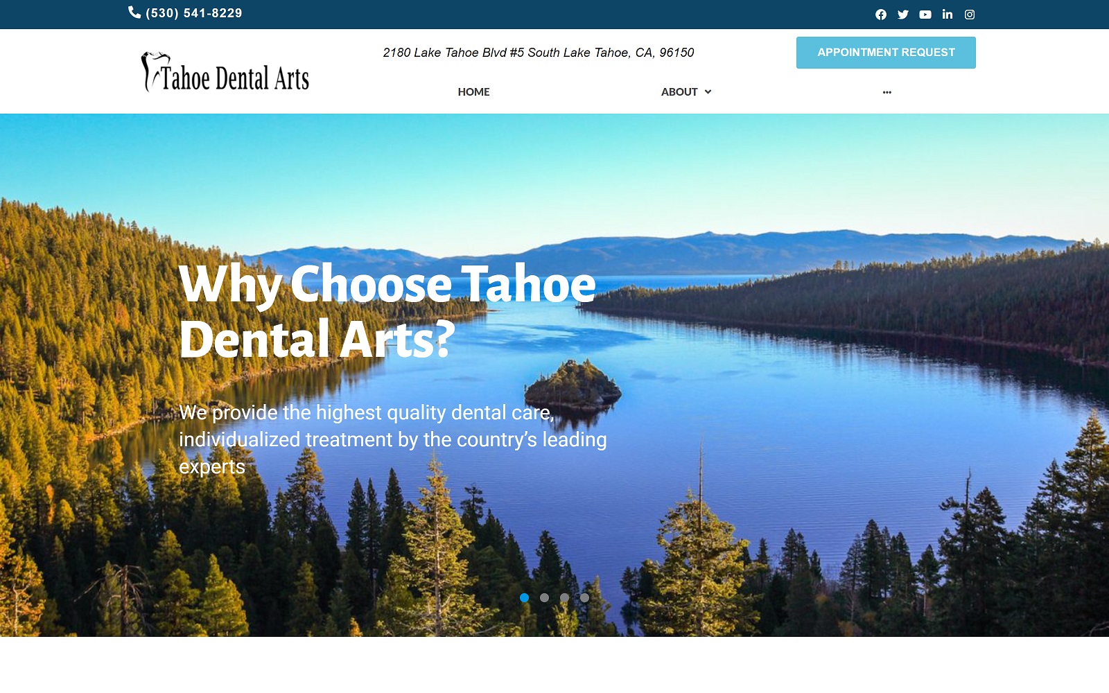 tahoedentalarts.com screenshot