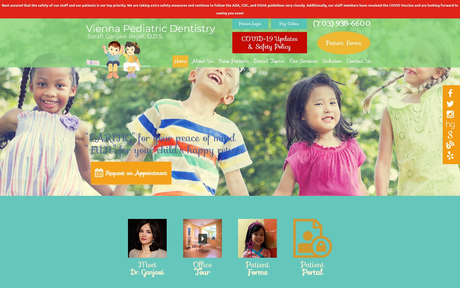 Viennapediatricdentistry. Com screenshot
