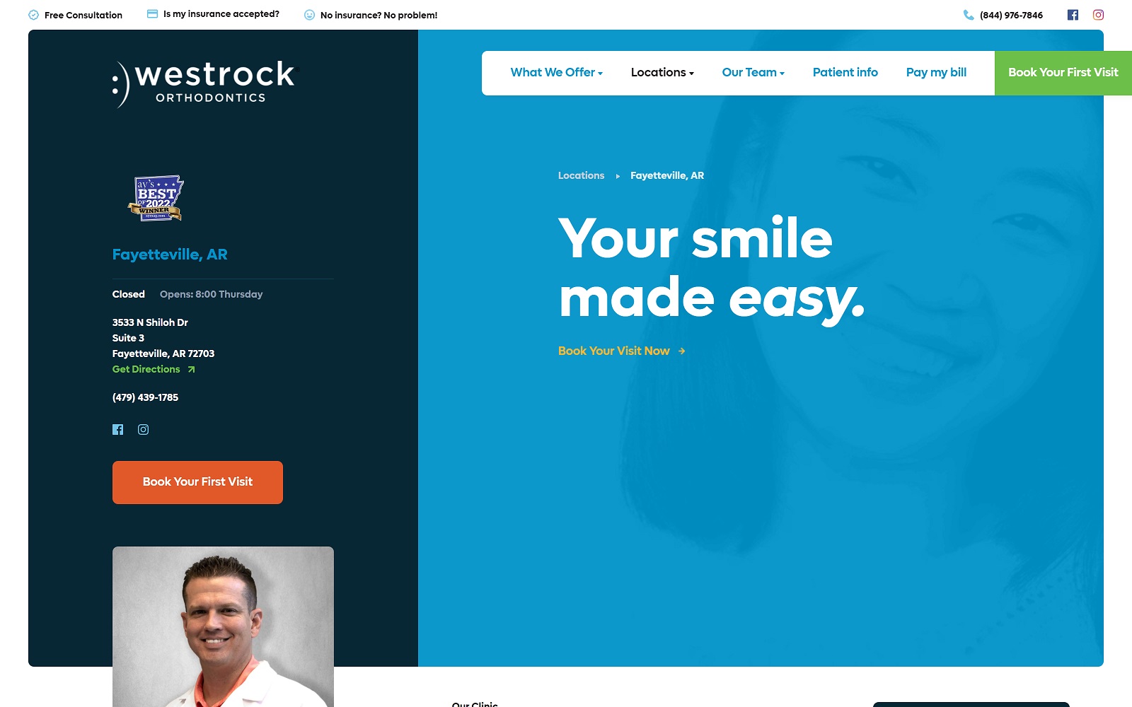 Westrockortho. Com_location_fayetteville-ar screenshot