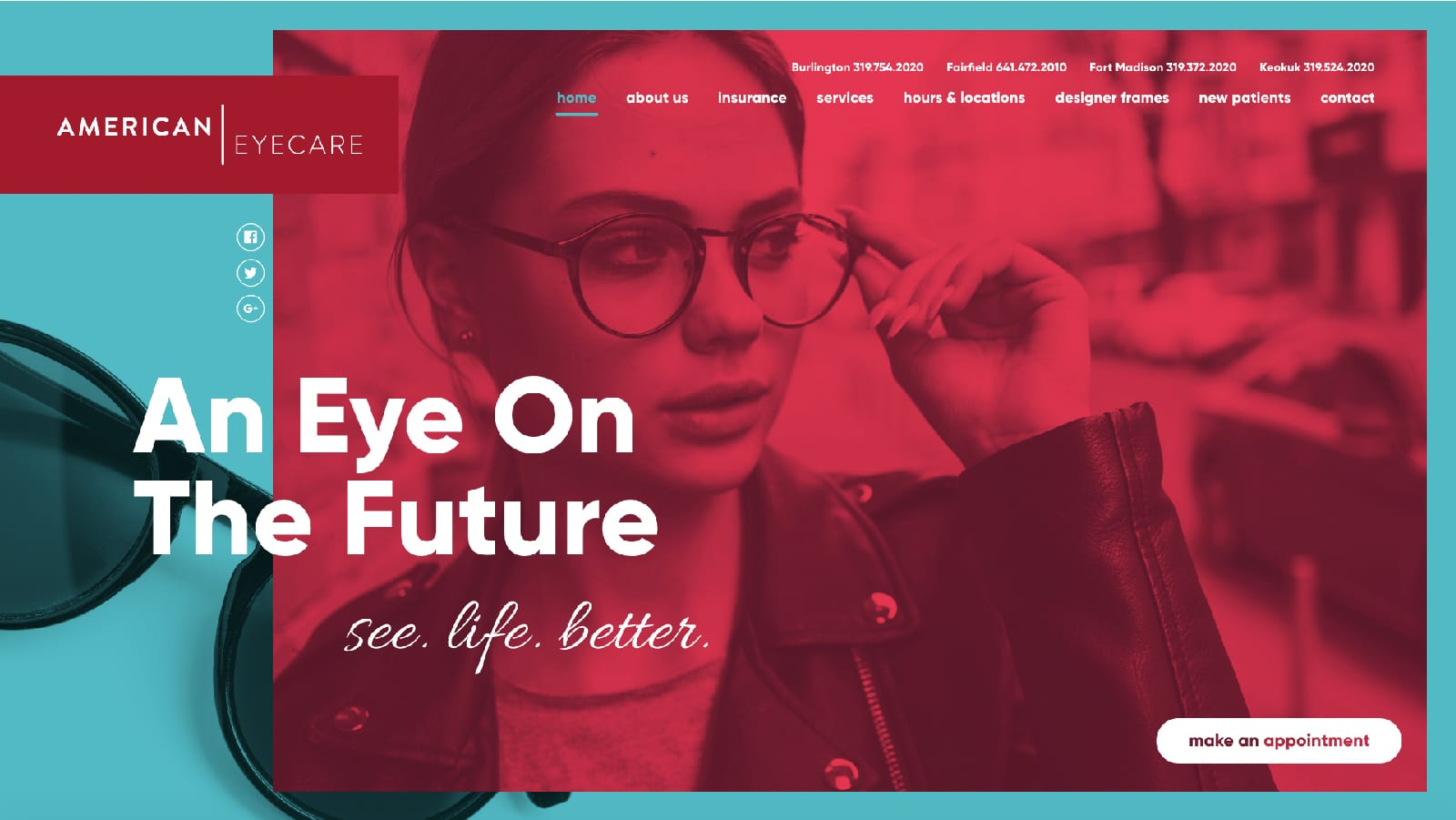 Screenshot of a website to show example of mixing a bold font with script font