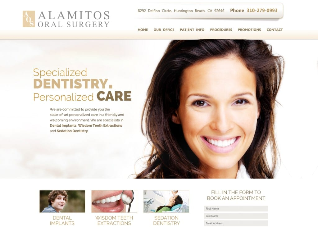 Screenshot of a website to demonstrate pairing of font colors beige and brown