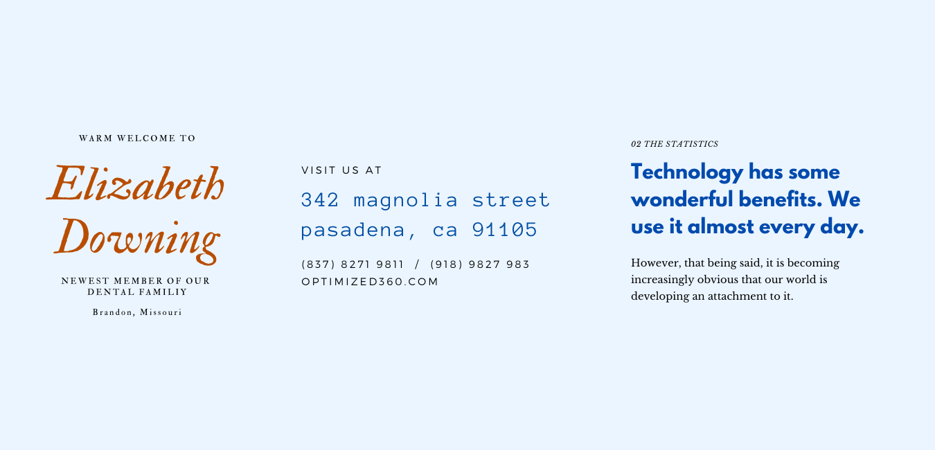 Three examples of different fonts